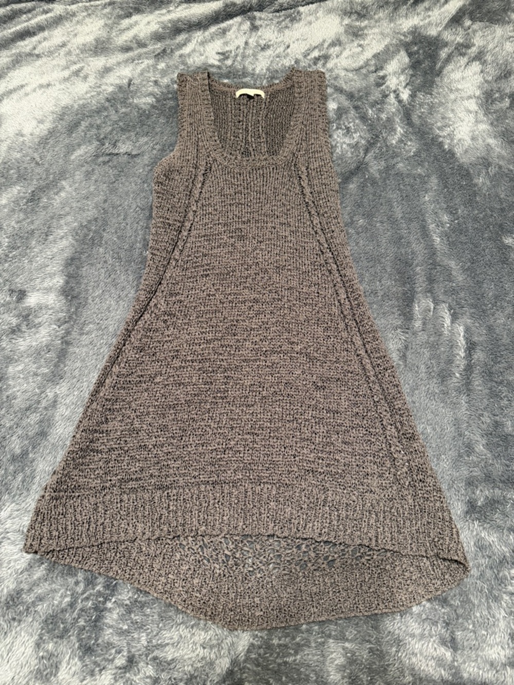 Joan Vass Sleeveless Knit Tunic - Charcoal